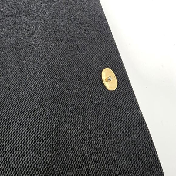 Vintage 70s Gucci Blondie GG Canvas Purse Clutch Brass Chain Made in Italy Black - Picture 6 of 14